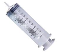 Grande seringue, seringue de lavement en plastique de 500 ml avec adaptateur et échelle claire, remplissage pour liquide, peinture, résine époxy, huile, arrosage des plantes