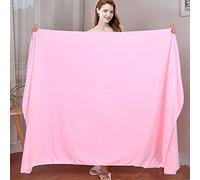 Grande Serviette De Bain, Drap De Lit, Serviette De Bain en Microfibre, Serviette Douce Super Absorbante, À Séchage Rapide, Écologique, Poudre, 180X200Cm