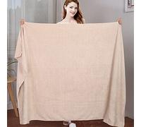 Grande Serviette De Bain, Drap De Lit, Serviette De Bain en Microfibre, Serviette Douce Super Absorbante, À Séchage Rapide, Écologique, Riz, 180X200Cm