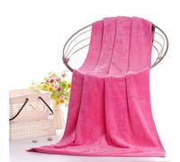 Grande Serviette De Bain, Linge De Lit, Serviette De Bain en Microfibre, Serviette Douce Écologique Super Absorbante Et À Séchage Rapide, Rose Rouge, 180X200Cm