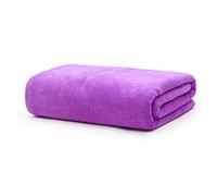 Grande Serviette De Bain, Linge De Lit, Serviette De Bain en Microfibre, Serviette Douce Écologique Super Absorbante Et À Séchage Rapide, Violet Moyen, 100X200Cm