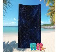 Grande serviette de plage,80x160 cm éLéMents GéOméTriques Du Ciel éToilé Super Couverture de Plage,Portable Légère Drap de Plage Bleu Foncé pour Bain,Plage,Voyage,Homme Femme Anti Sable,Séchage Rapide
