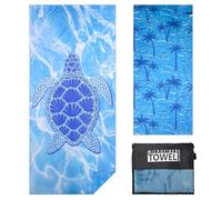 Grande serviette de plage en microfibre pour adultes - 180 x 90 cm - Légère - Avec imprimé double face - Séchage rapide - Avec sac en filet - Pour voyage, natation, camping, sport