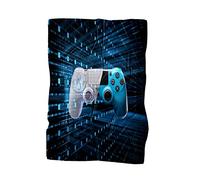 Grande Serviette de Plage Poncho Microfibre XL XXL Thème de Jeu Gamer Manette Jeu Vidéo Garçon Serviette de Bain Homme Séchage Rapide Bain de Soleil Transat Tapis Spa Voyage (Couleur1,150 x 200 cm)