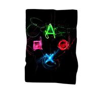 Grande Serviette de Plage Poncho Microfibre XL XXL Thème de Jeu Gamer Manette Jeu Vidéo Garçon Serviette de Bain Homme Séchage Rapide Bain de Soleil Transat Tapis Spa Voyage (Couleur6,150 x 200 cm)