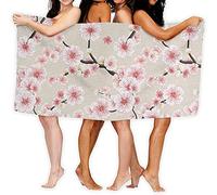 Grande serviette de voyage, serviettes de plage en microfibre, serviettes de plage et de bain super absorbantes, serviette de plage à séchage rapide, serviette de plage surdimensionnée, cerisier à fle