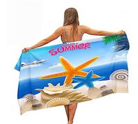 Grande Serviette Plage Serviette Bain Absorbante et à Séchage Rapide Microfibre XL XXL, 3D Sea Star sous-Marine Thème Monde Serviette Enfants Jeunes Hommes Couverture (Couleur1,100x200cm)