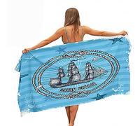 Grande Serviettes Plage Serviettes Bain Absorption L'eau Séchage Rapide Microfibre XL XXL Bateau Thème Serviette Couverture Piscine Spa Voyage Yoga Sport Camping Transat (Couleur3,70x150cm)