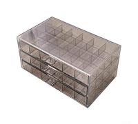 Grande solution de rangement pour bijoux en acrylique avec système de tiroir pratique pour une organisation facile des accessoires (3ème étage gris)