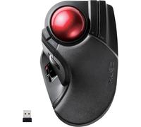 Grande Souris trackball, sans Fil 2,4 GHz, contrôle des Doigts, Fonction 8 Boutons, Repose-Poignet attaché, Boule Rouge Lisse de 52 mm, Windows11, MacOS (M-HT1DRBK)