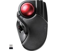 Grande Souris Trackball, Sans Fil 2,4 Ghz, Contrôle Des Doigts, Fonction 8 Boutons, Repose-Poignet Attaché, Boule Rouge Lisse De 52 Mm, Windows11, Macos (M-Ht1Drbk)