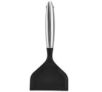 Grande spatule de silicone - tête large pour les crêpes de poisson, poignée confortable avec crochet, acier inoxydable durable et chaleur, outil de cuisson sans bâton pour la
