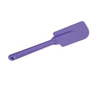 Grande spatule en plastique, résistante et facile à nettoyer, idéale pour cuisiner et servir des aliments en contact direct.