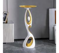 Grande statue créative avec plateaux de rangement pouvant être placée dans le salon ou à côté du canapé, cadeau de pendaison de crémaillère, noir et doré