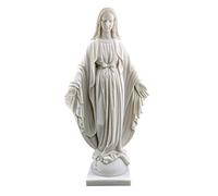 Grande statue de Vierge Marie Madonna en marbre moulé 48 cm