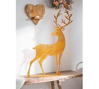 grande statue décorative "cerf" en métal, aspect rouille, pour l'intérieur et l'extérieur, décoration de jardin, statue rouille, statue de jardin