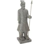 Grande statuette de guerrier xian - Gris - H 119 cm
