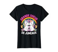 Grande Sœur de Jumeaux Licornes Annonce Grossesse T-Shirt