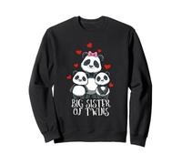 Grande Sœur Panda Grande Sœur De Jumeaux Cœurs Sweatshirt