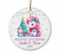 Grande Sœur Petit Frère Licorne Ornement Suspendu Décoratifs Décoration De Noël A Suspendre Mignon Pendentif De Noël pour Mariage Fête Maison