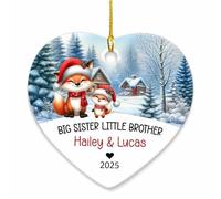 Grande Sœur, Petit Frère Ornement Suspendu Drôle Décoration De Noël A Suspendre Décoratifs Pendentif De Noël pour Salon Mariage Festival