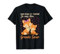 Grande Sœur Renard Je Vais Être Sœur Aînée Annonce Bébé T-Shirt