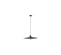 Grande suspension d'intérieur en rotin noir, E27, 1 ampoule, faite à la main, forme plate - Zuiver, Balance - Ø60 cm H150 cm