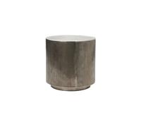 Grande table basse en aluminium argent Rota