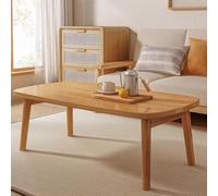 Grande table basse pliante moderne du milieu du siècle en bois massif pour le salon et l'extérieur, design Live Edge 100 x 55 x 45 cm, élégante et fonctionnelle