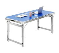 Grande table camping pliante, grande table utilitaire pliable en aluminium, tables grill d'extérieur, établi de préparation des aliments pique-nique, camp, robuste, arrière-cour, patio(Bleu,70cm)