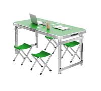 Grande table de camping portable en aluminium avec hauteur réglable et tabourets, table de pique-nique pliable pour une utilisation en extérieur, idéale pour les réunions de famille et les barbecues