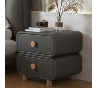 Grande Table De Chevet, Table D'Appoint De Lit, Table De Nuit avec PoignéEs 3D Et Rail De Guidage Silencieux, Coins Arrondis for Chambre à Coucher, Salon, Bureau