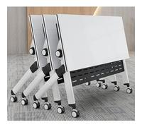 Grande table de conférence pliante rectangulaire avec roues silencieuses, table d'entraînement mobile avec roues verrouillables pour bureau et séminaire