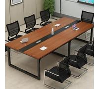 Grande table de conférence rectangulaire avec cadre en métal robuste pour bureau, salle de conférence ou salle de formation, idéale pour les collaborations et les présentations