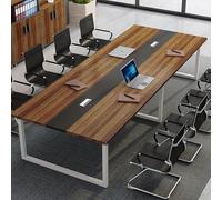 Grande table de conférence rectangulaire moderne pour 10 personnes en métal robuste - Idéale pour les bureaux et les séminaires - Dimensions : 240 x 100 x 74 cm
