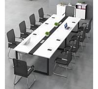 Grande table de conférence rectangulaire pour 6 à 20 personnes - Bureau de réunion avec gestion des câbles - Pieds réglables - Assemblage facile - Idéal pour les entreprises et les équipes
