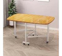 Grande Table de Cuisine Portative À Feuilles Amovibles Bureau À Extension avec 6 Roues Table À Repas Pliante Multifonction Étirable Économique en Espace pour Salon(C,100*60*75CM/39.4*23.6*29.5IN)