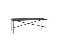 Grande table de repas en acier inoxydable noir Villa