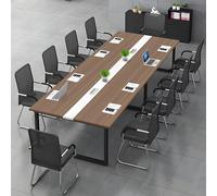 Grande Table de réunion - Bureau conférence pour 6 à 12 Personnes - Design Bois élégant - Installation Simple - Idéale pour Bureau, coworking, séminaires, écoles - (Chaises Non incluses)