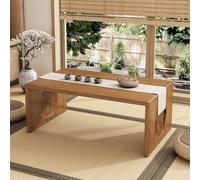 Grande Table Japonaise Polyvalente Pliante Basse sur Le Sol en Bambou Portative Table de Repas sur Le Sol Bureau Tatami pour Salon, Maison Tatami, Bureau(80x37x30cm/31.5x14.5x11.8in)