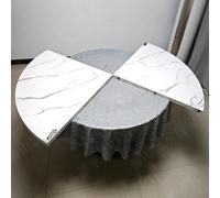Grande table ronde pliante portable sans danger pour une installation facile, idéale pour salle à manger, mariage et événements en plein air, facile à nettoyer, table blanche de 140 cm