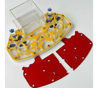 Grande Taille 24 * 18cm Acrylique NID DE Fourmis, Ferme DE Fourmis, Habitat DE Fourmis, FORMICAIRE avec ARÉNA INTÉGRÉ « Plateforme » (Yellow)