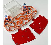 Grande Taille 24 * 18cm Acrylique NID DE Fourmis, Ferme DE Fourmis, Habitat DE Fourmis, FORMICAIRE avec ARÉNA INTÉGRÉ « Plateforme » (Orange)