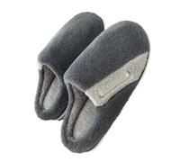 Grande taille 48 49 hommes pantoufles mode automne hiver chaussures chaudes chaussures plates décontractées intérieur chambre femmes maison diapositives confortables ( Color : gris , Size : 48-49(Sugg