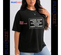 GRANDE TAILLE Cadeaux souvenirs personnalisés pour chiens et chats de compagnie, T-shirts décontractés pour femmes - Ajoutez vos photos (selfie/photo/photo d'ami/photo d'amant/photo de petit ami/logo