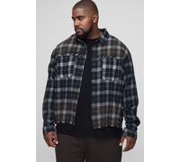 Grande taille - Chemise oversize à carreaux - Official homme - noir - 5XL, noir