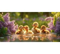 Grande Taille Diamond Painting Adulte, 5D DIY Broderie Diamant Kit Complet Mignon canard, Peinture Diamant Artisanat Strass Point de Croix Painting pour Adultes, Décor Intérieur 100x200 cm x-412