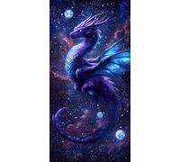 Grande Taille Diamond Painting Adulte, 5D DIY Broderie Diamant Kit Complet Planète dinosaure, Peinture Diamant Artisanat Strass Point de Croix Painting pour Adultes, Décor Intérieur 30x60 cm x-787