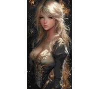 Grande Taille Diamond Painting Kits Belle femme, 5D DIY Diamond painting Adulte Art Cristal Broderie Peintures Diamant Arts Artisanat pour Enfants Home Office Décoration Murale, Cadeaux 35x70 cm s-668
