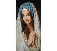 Grande Taille Diamond Painting Kits Belle femme, 5D DIY Diamond painting Adulte Art Cristal Broderie Peintures Diamant Arts Artisanat pour Enfants Home Office Décoration Murale, Cadeaux 25x50 cm s-664